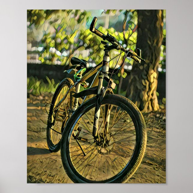 Poster Trabalho de arte de bicicleta (Frente)