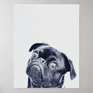 Poster Trabalho de arte de Bulldog Bonito Presente para