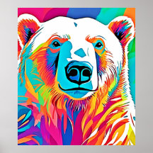 Trabalho de arte de Cabeça de Urso Vibrante