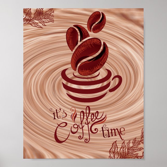 Poster Trabalho de arte de café Espresso Digital (Frente)