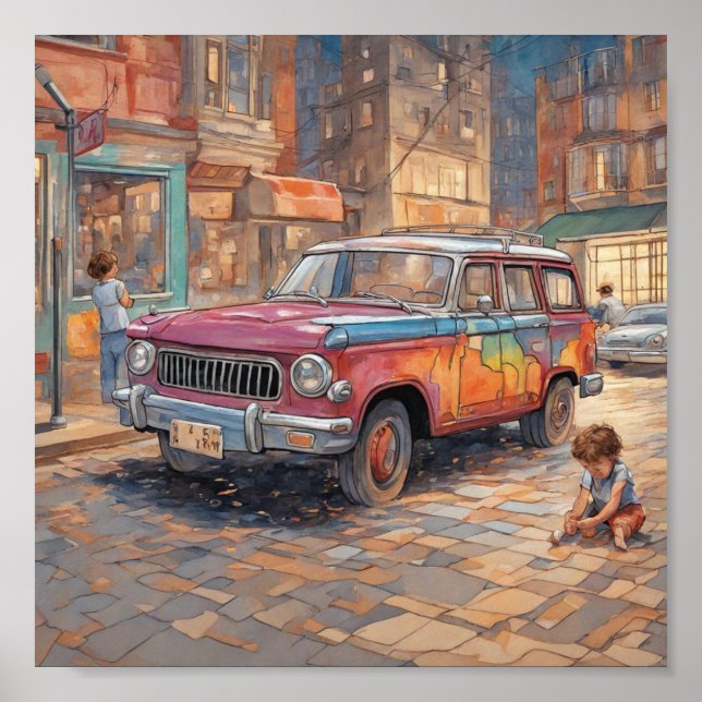 Poster Trabalho de arte de carro (Frente)