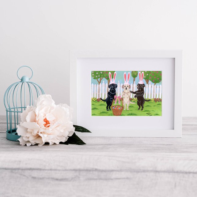 Póster Trabalho de arte de Coelhinhos Labradores da Pásco (Criador carregado)