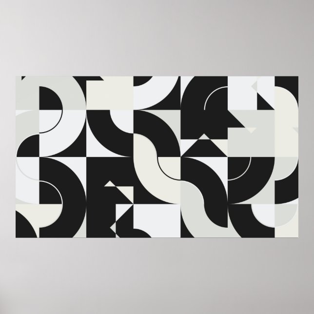 Poster Trabalho de arte de composição Bauhaus feito com a (Frente)