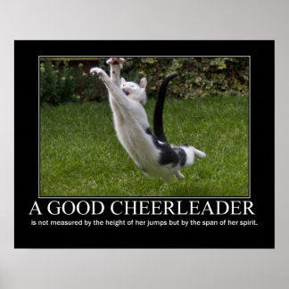 Póster Trabalho de arte de Gato Cheerleader
