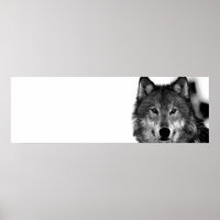 Trabalho de arte de Lobo Cinza Preto e Branco