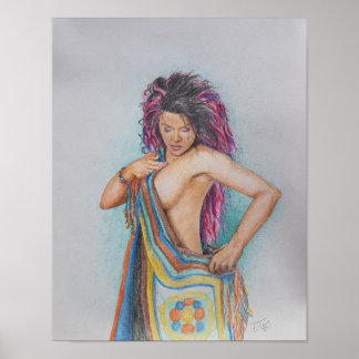 Poster Trabalho de arte de mulher