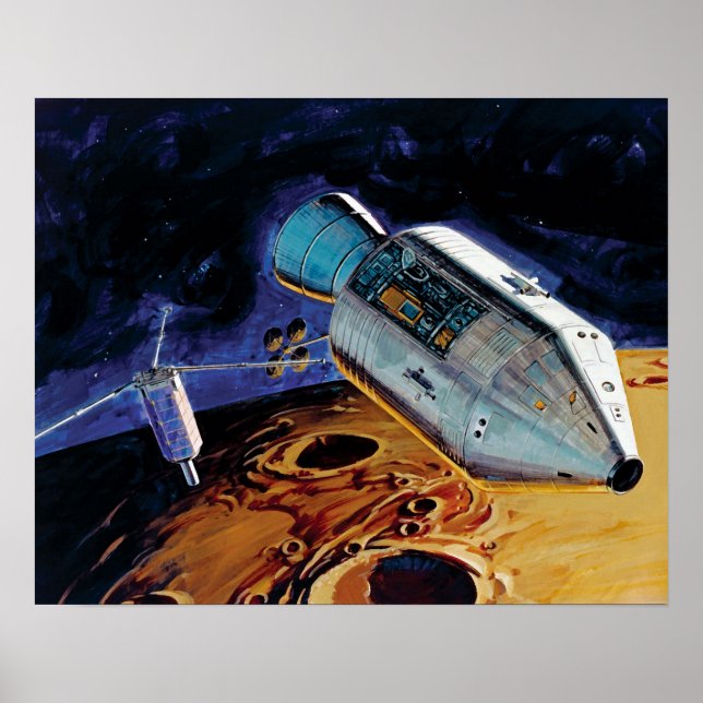 Poster TRABALHO DE ARTE de Órbita Lunar Subsatélite da NA (Frente)