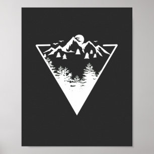 Poster Trabalho de arte de quadro de triângulo com paisa