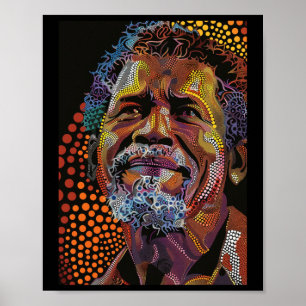 Poster Trabalho de arte de Retrato de Arte Dot Australian
