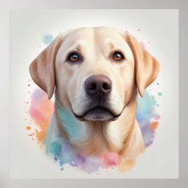 Poster Trabalho de arte de retriever de Labrador Magnétic