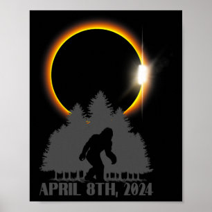 Poster Trabalho de arte de Sasquatch do Eclipse Solar Tot