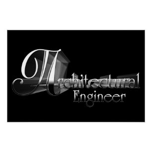 Póster Trabalho de arte de Tipografia do Engenheiro de ar