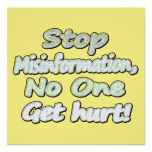 Póster Trabalho de arte Design Sobre "Stop Misinformation