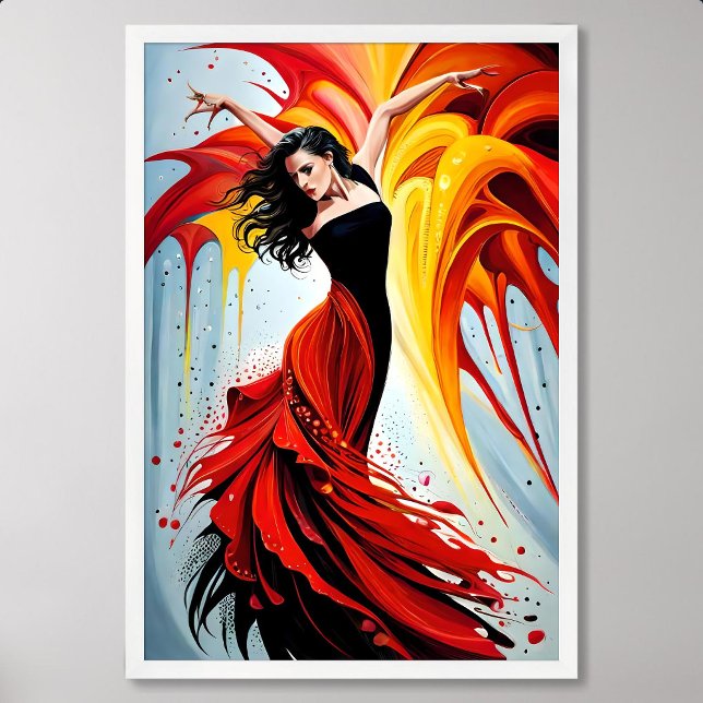 Poster Trabalho de arte Espanhol de Espírito Espanhol em  (Spanish Spirit Artwork in Flamenco Dance Painting)