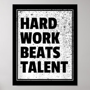 Poster Trabalho de duro bate a motivação desportiva de de