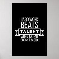 Trabalho de duro supera talento quando talento não