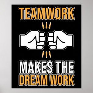 Poster Trabalho de Equipe Faz Sonhar Trabalho Valorizaç