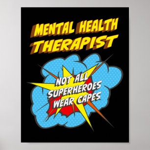 Poster Trabalho de Super-Herói Divertido Terapêutico Ment