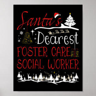 Poster Trabalho de Xmas do Trabalhador Social de Cuidados