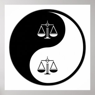 Póster Trabalho do Paralegal de Yin Yang