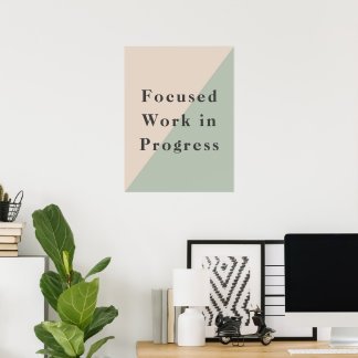 Poster Trabalho Focado Não Perturbe Espaço Silencioso Dis