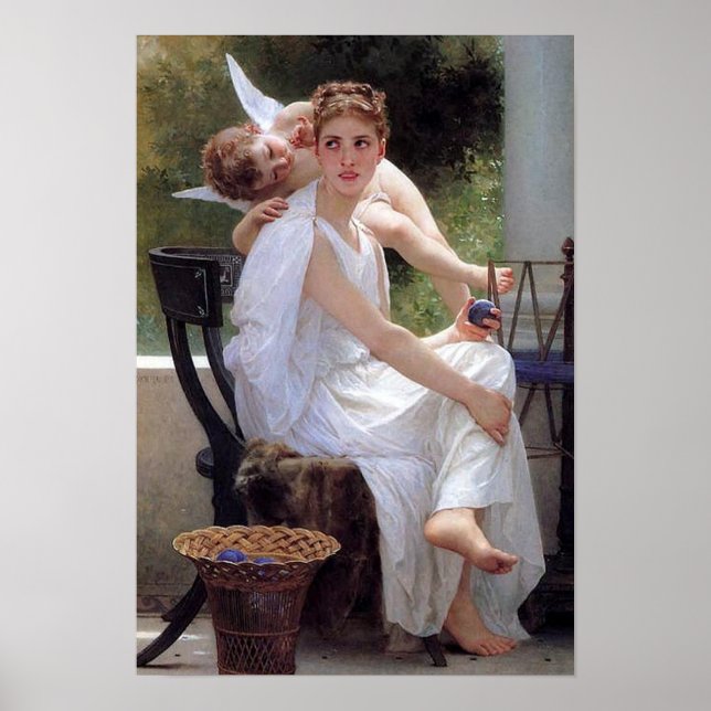 Póster "Trabalho interrompido" por Bouguereau (Frente)