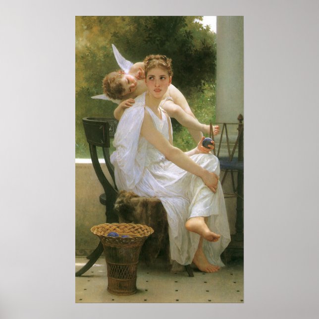 Póster Trabalho interrompido por Bouguereau, Angel Portra (Frente)