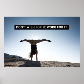 Poster Trabalho Para Ti - Motivação De Ginástica