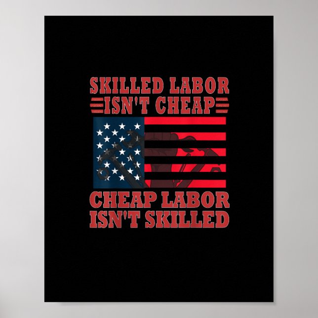 Poster Trabalho Qualificado não é um dia de trabalho bara (Frente)