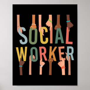 Poster Trabalho Social Engraçado Vida do Trabalhador Soci