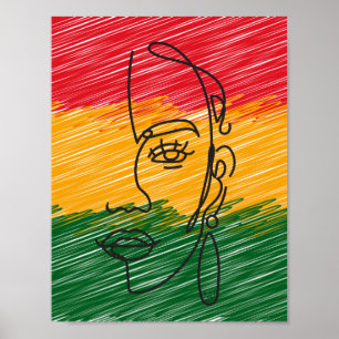 Poster Trabalhos de arte Culturais Coloridos Negra