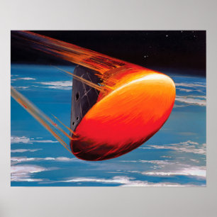 Poster Trabalhos de arte da cápsula de espaço do módul