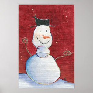Póster Trabalhos de arte das canvas do boneco de neve