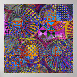 Poster trabalhos de arte geométricos abstratos