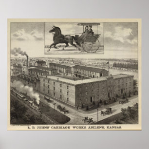 Póster Trabalhos de carruagem da libra Johns, Abilene,