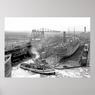 Póster Trabalhos de engenharia dos grandes lagos