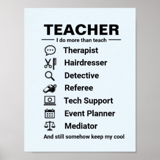 Poster Trabalhos Divertidos de Professor