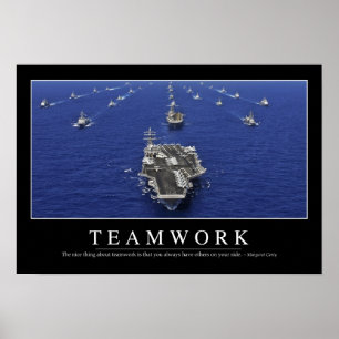 Poster Trabalhos em equipe: Citações inspiradas
