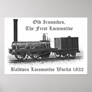 Póster Trabalhos locomotivos de Baldwin, Ironsides idoso