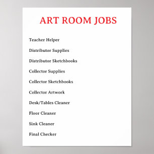 Poster Trabalhos na Sala de Arte - Cartaz
