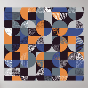 Poster Traçado Geométrico: Criativo Sem Costura.