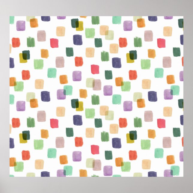 Poster Traço Colorido: Fundo sem Abstrato (Frente)