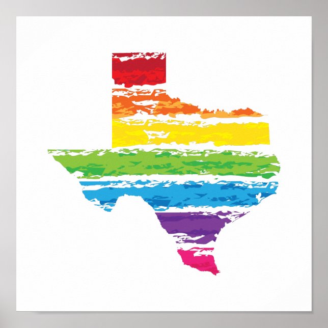 Póster traços de cores texas (Frente)