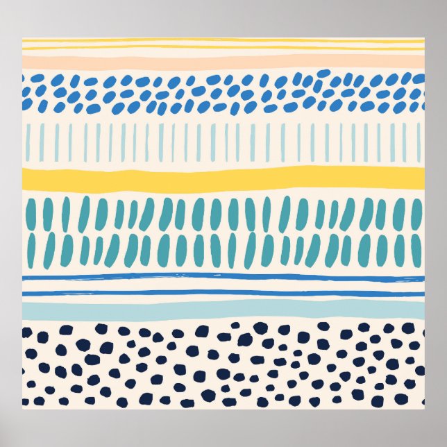 Poster Traços de pincel: Abstrato diversão perfeita (Frente)