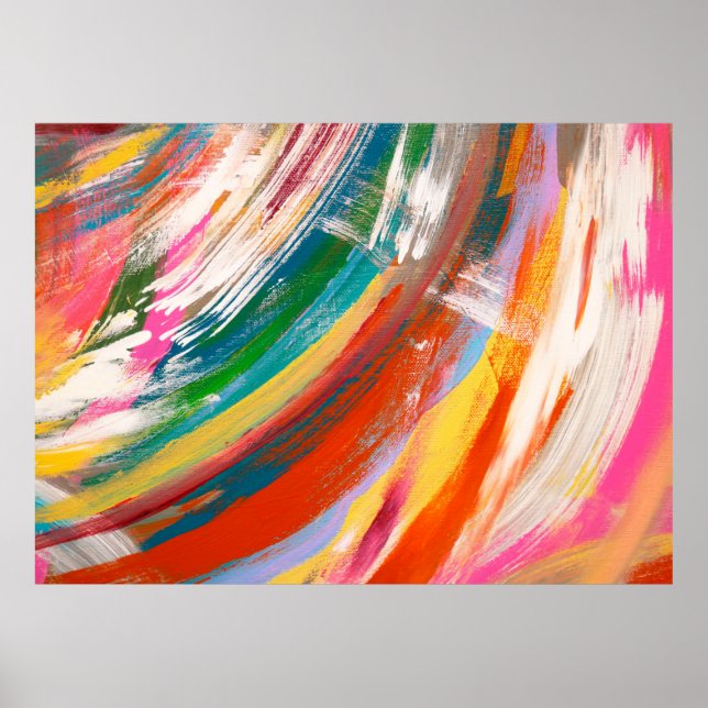 Poster Traços de pincel com óleo de fundo de abstrato art (Frente)
