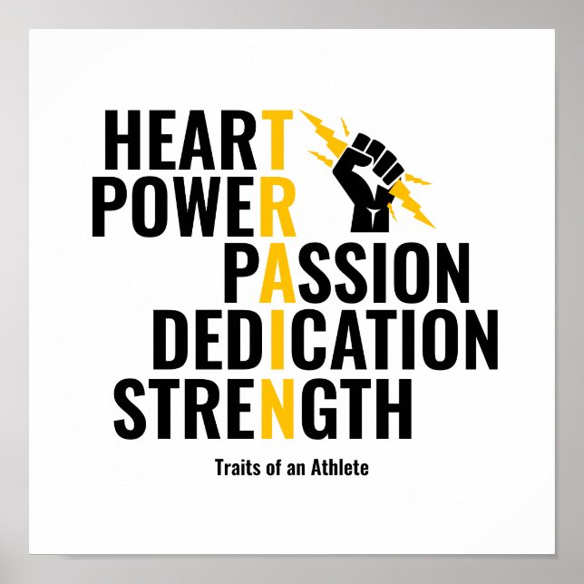 Poster Traços de um Atleta (Frente)