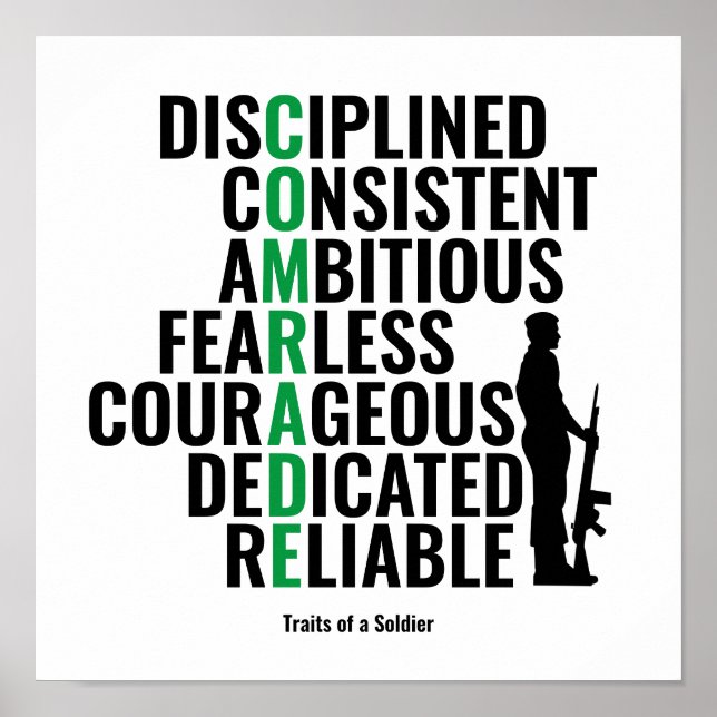 Poster Traços de um Soldado (Frente)