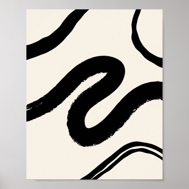 Poster Traços do Pincel abstrato (Frente)