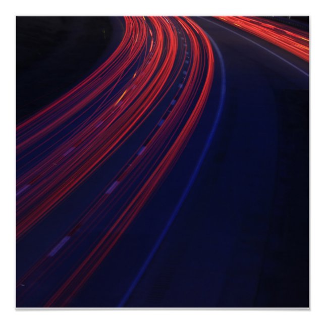 Póster Traços leves para o tráfego do veículo (Frente)
