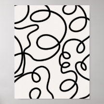 Traços Mínimos De Linha Mínima Preto E Branco